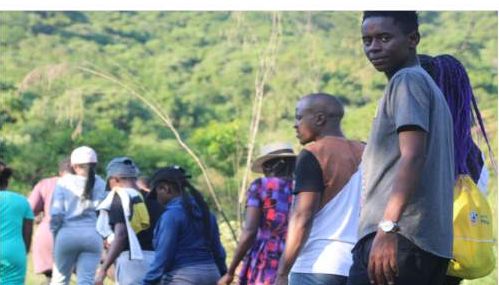 ABA youth hiking in the Vhembe bush